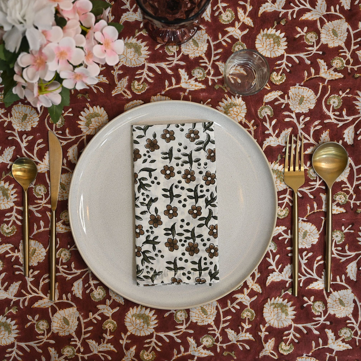 Alden Floral Cotton Dinner Napkin