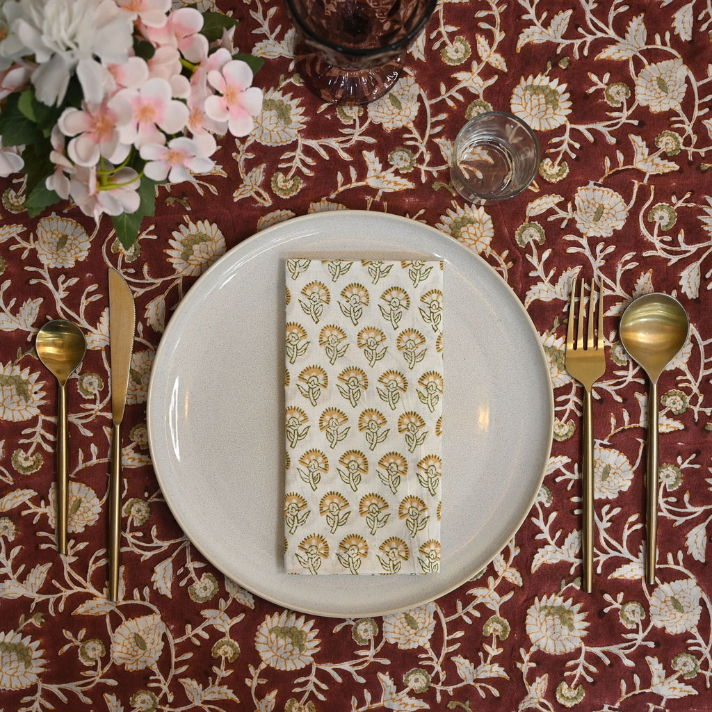 Alaric Botanical Cotton Dinner Napkin