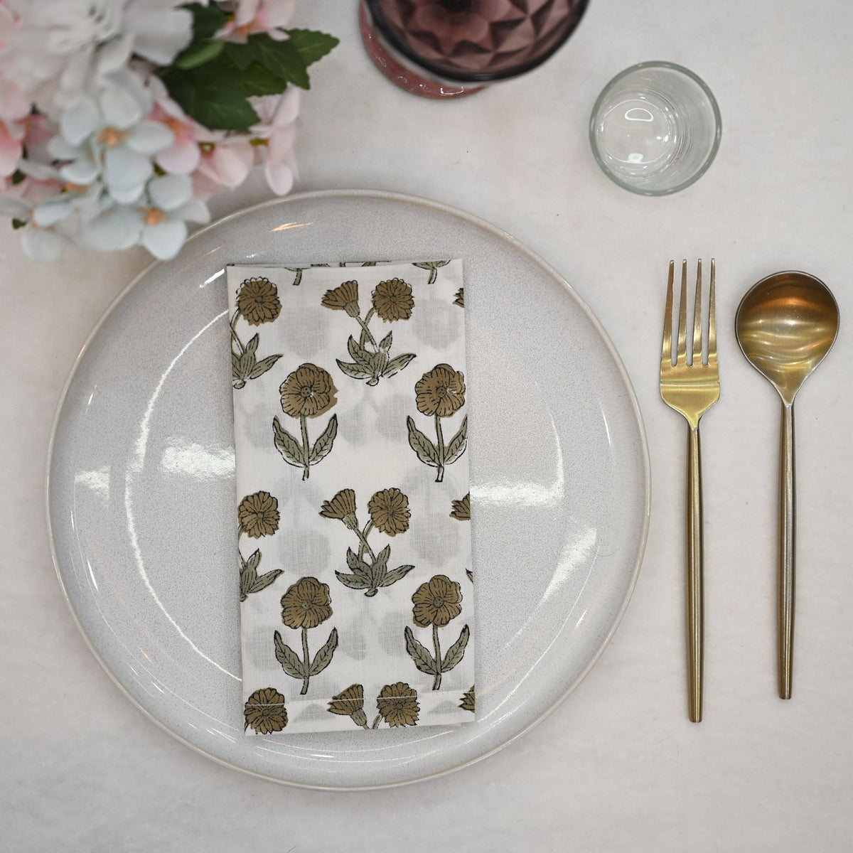 Alistair Floral Cotton Dinner Napkin