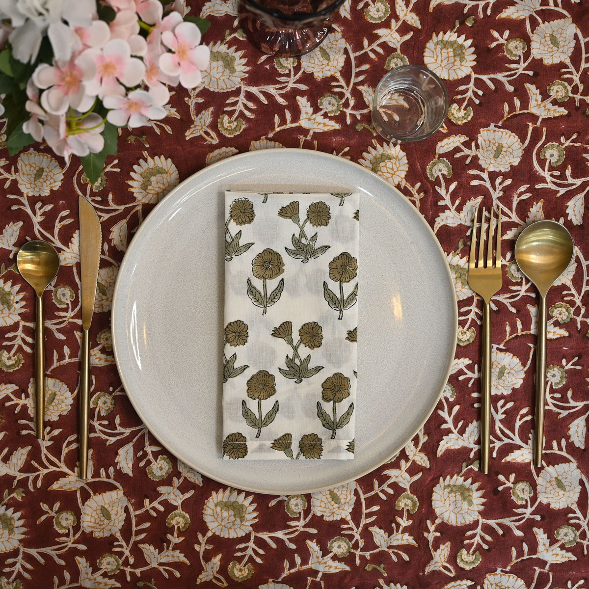 Alistair Floral Cotton Dinner Napkin