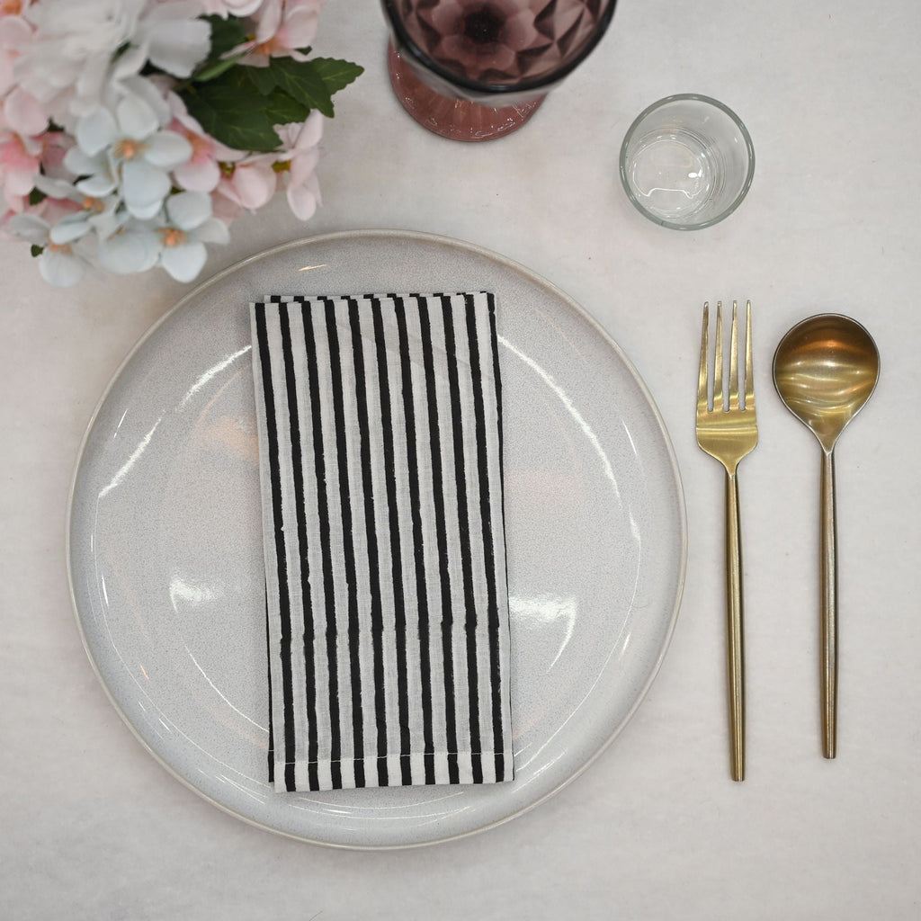 Anson Striped Cotton Dinner Napkin