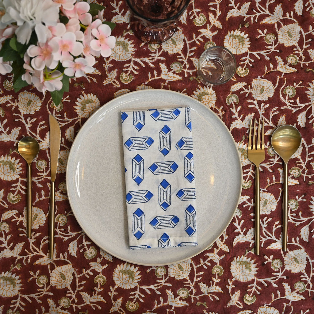 Astral Geometric Cotton Dinner Napkin