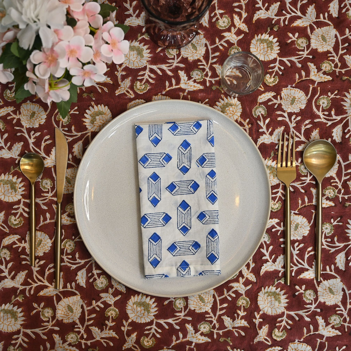 Astral Geometric Cotton Dinner Napkin