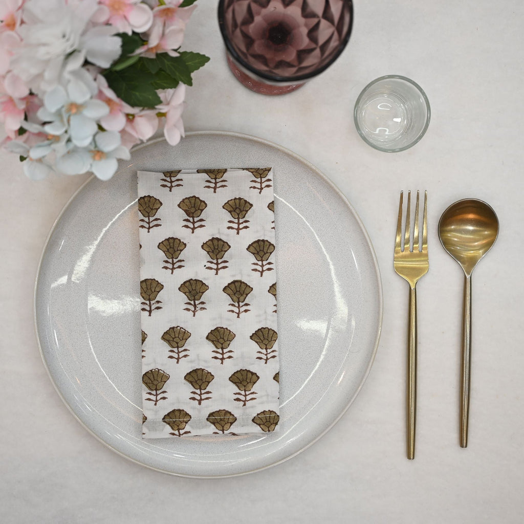 Avett Floral Cotton Dinner Napkin