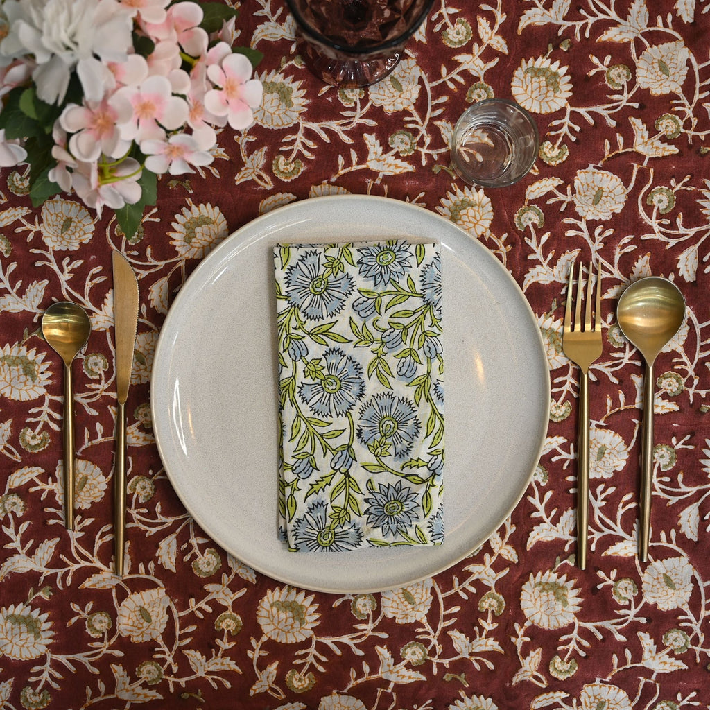 Bastien Floral Cotton Dinner Napkin