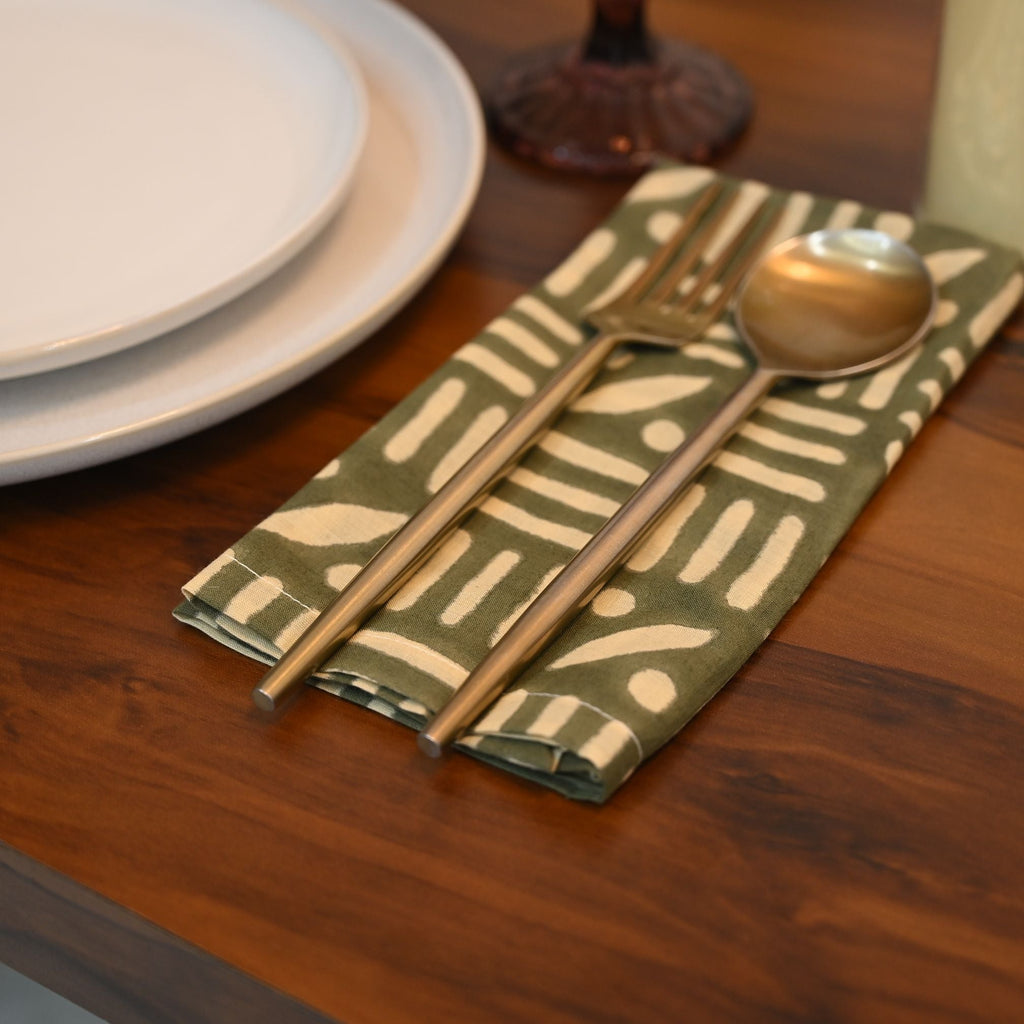 Brantley Geometric Cotton Dinner Napkin