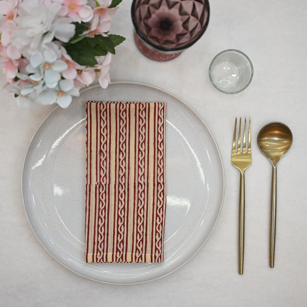 Briggs Geometric Cotton Dinner Napkin