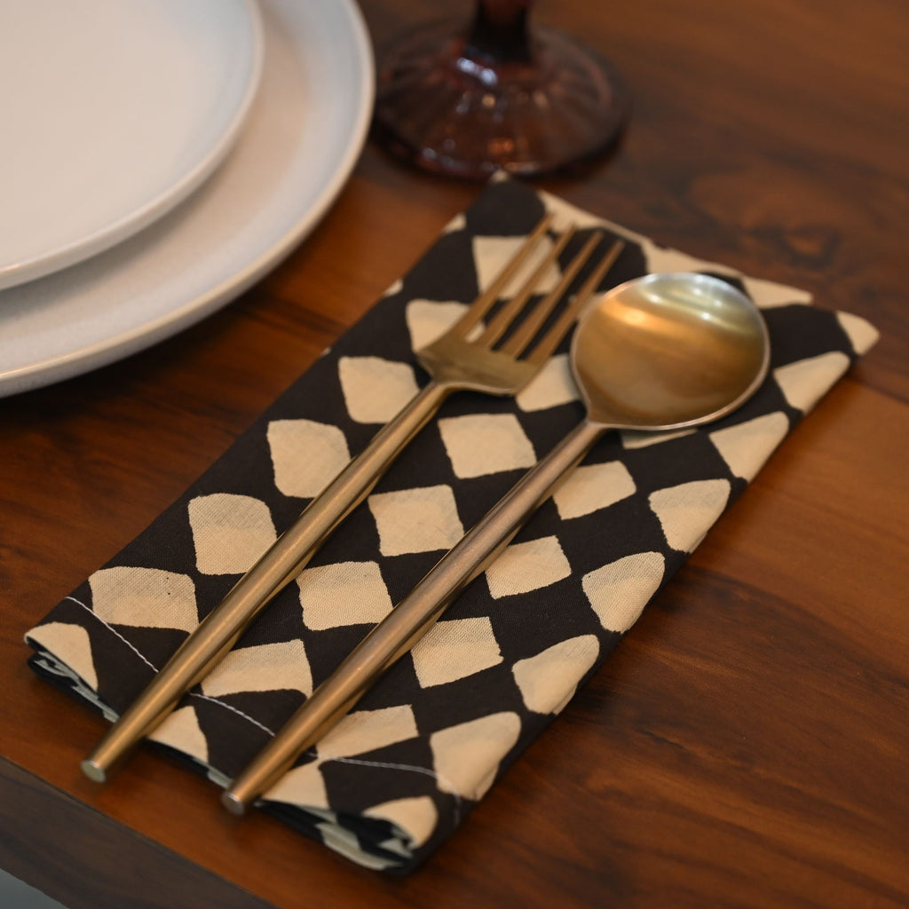 Canyon Geometric Cotton Dinner Napkin