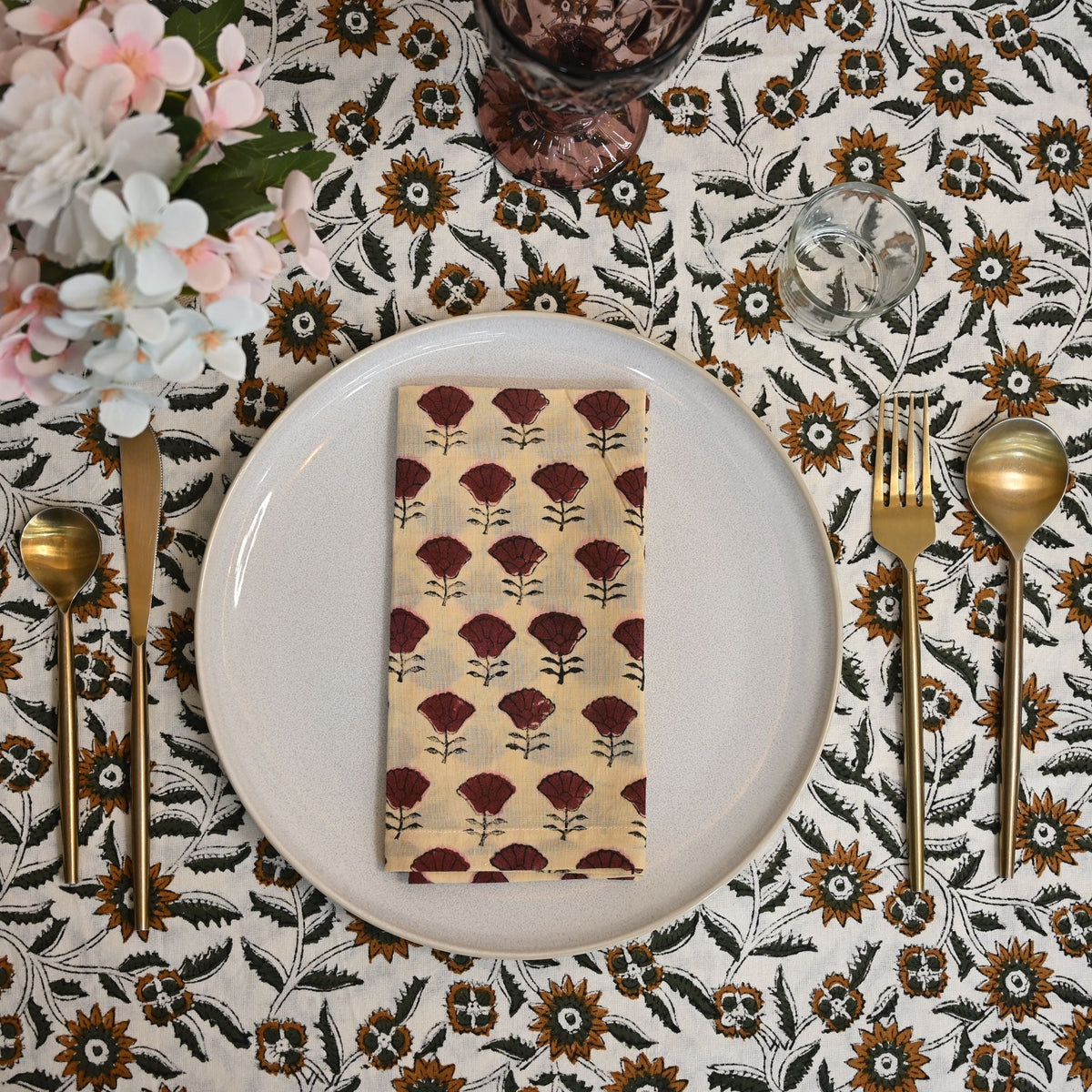 Colter Floral Cotton Dinner Napkin