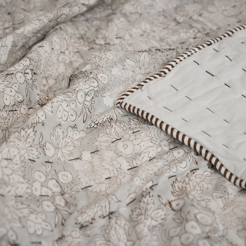 Candice Hand Block Printed Quilt