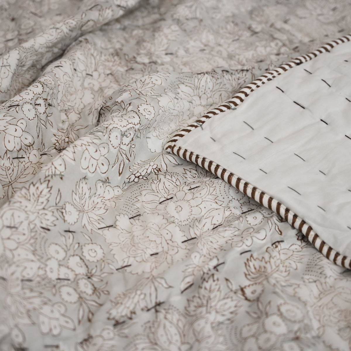 Candice Hand Block Printed Quilt