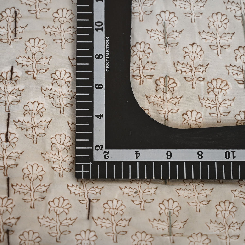 Evan Floral Hand Block Printed Quilt