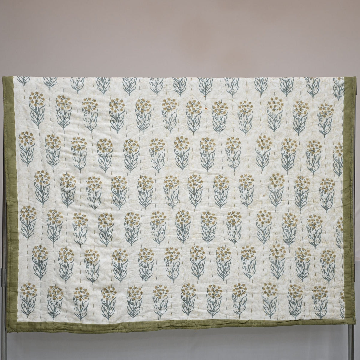 Cole Botanical Hand Block Printed Quilt