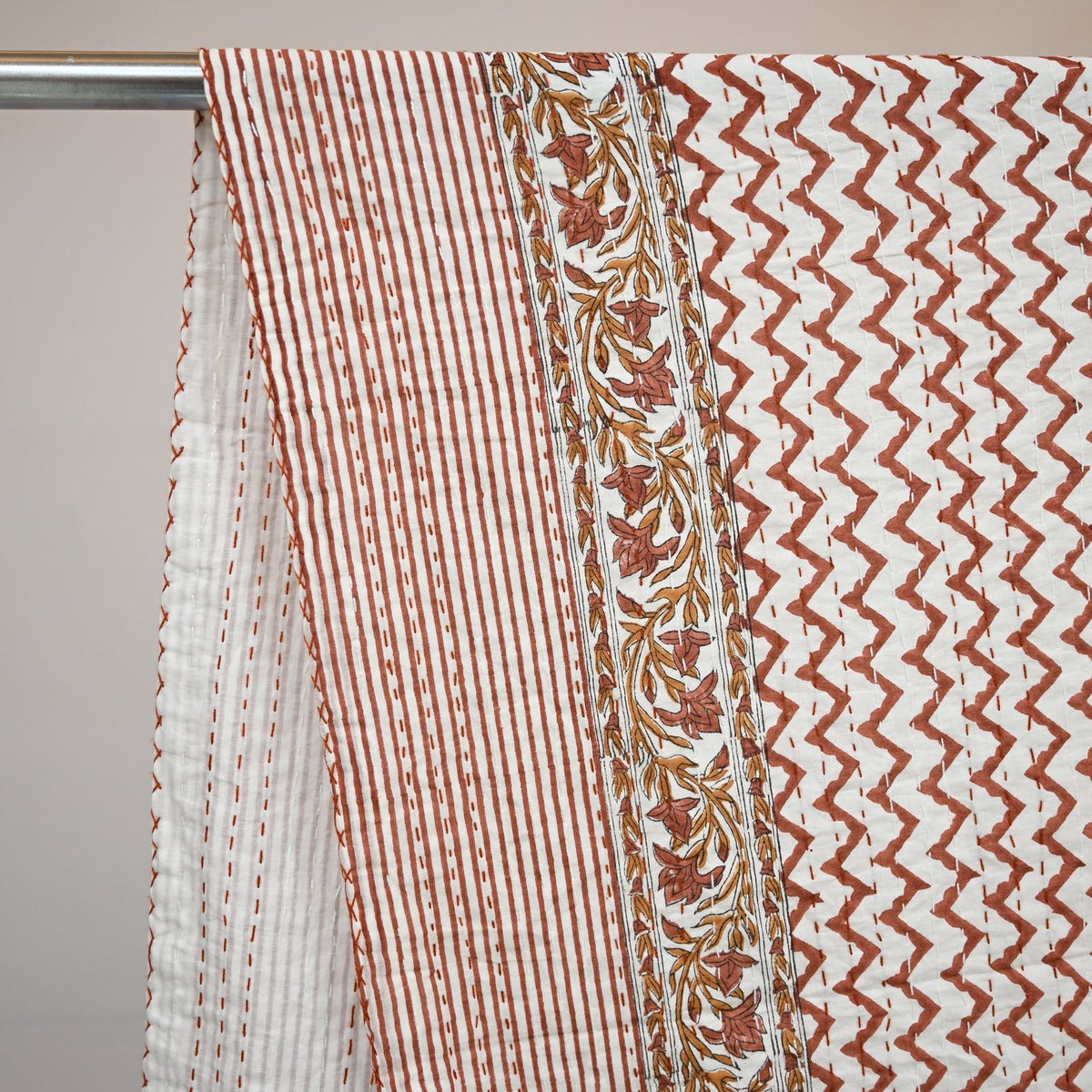 Liam Hand Block Printed Quilt