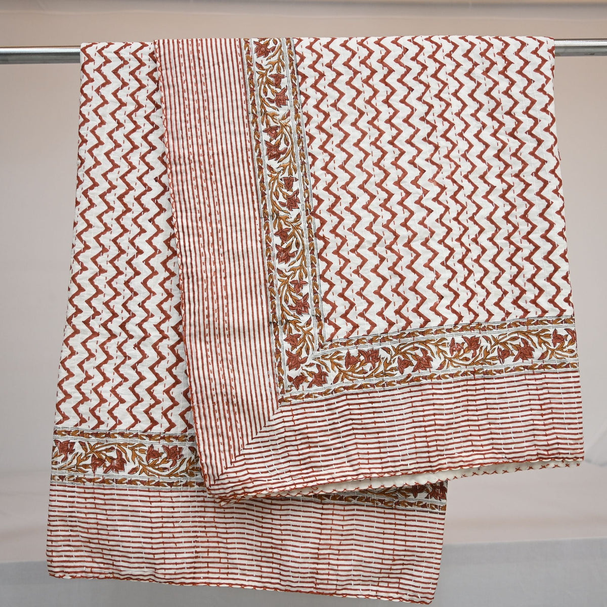 Liam Hand Block Printed Quilt