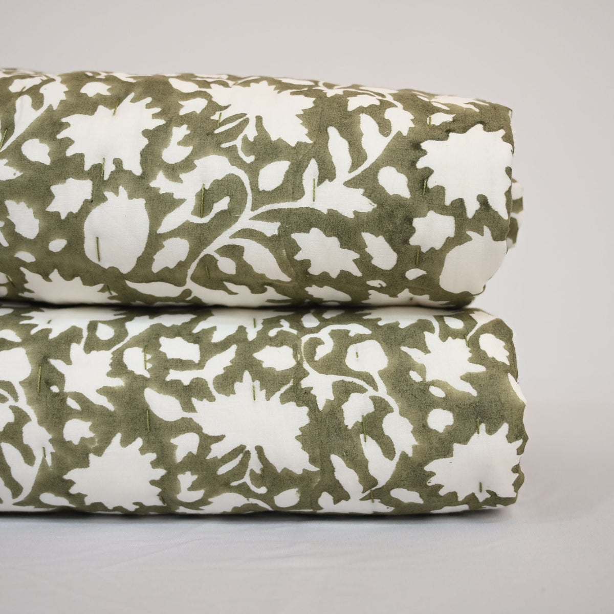 Martin Floral Hand Block Printed Quilt
