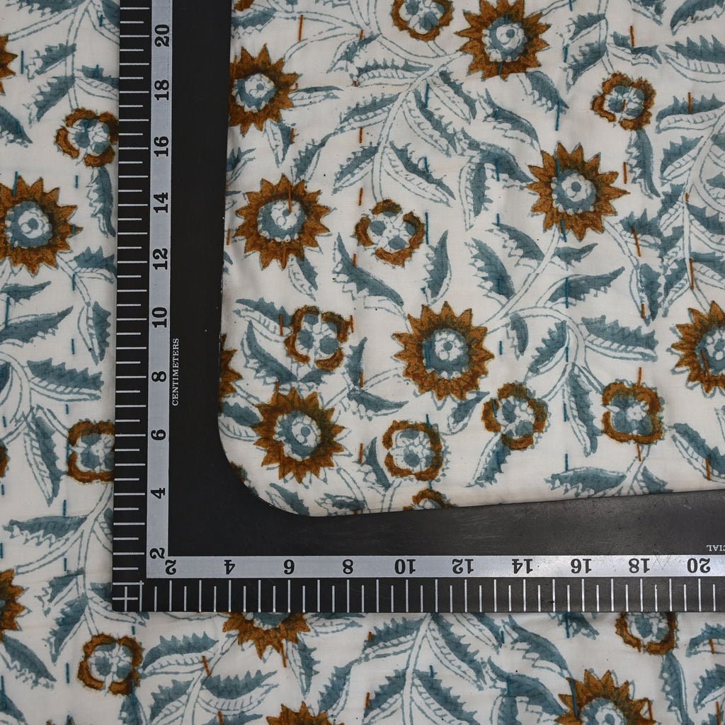 Ellis Floral Hand Block Printe Quilt