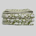 Jasper Floral Hand Block Printed Quilt
