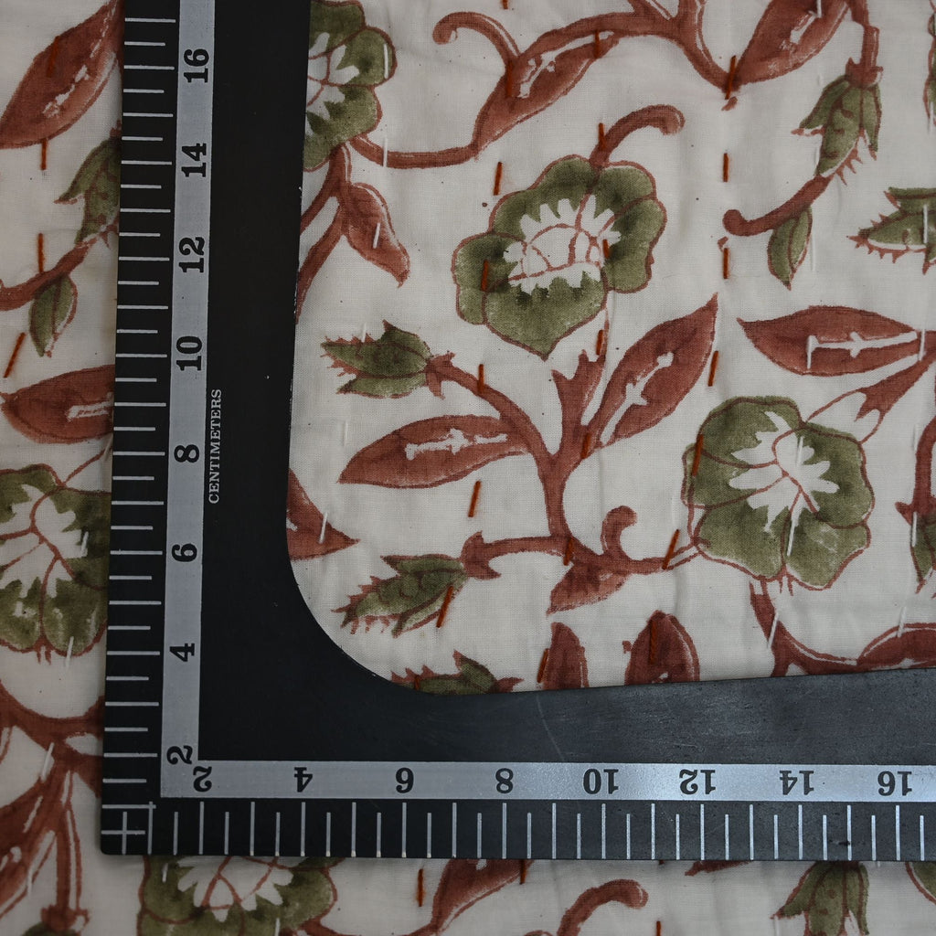 Holden Botanical Hand Block Printed Quilt