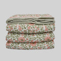 Silas Botanical Hand Block Printed Quilt