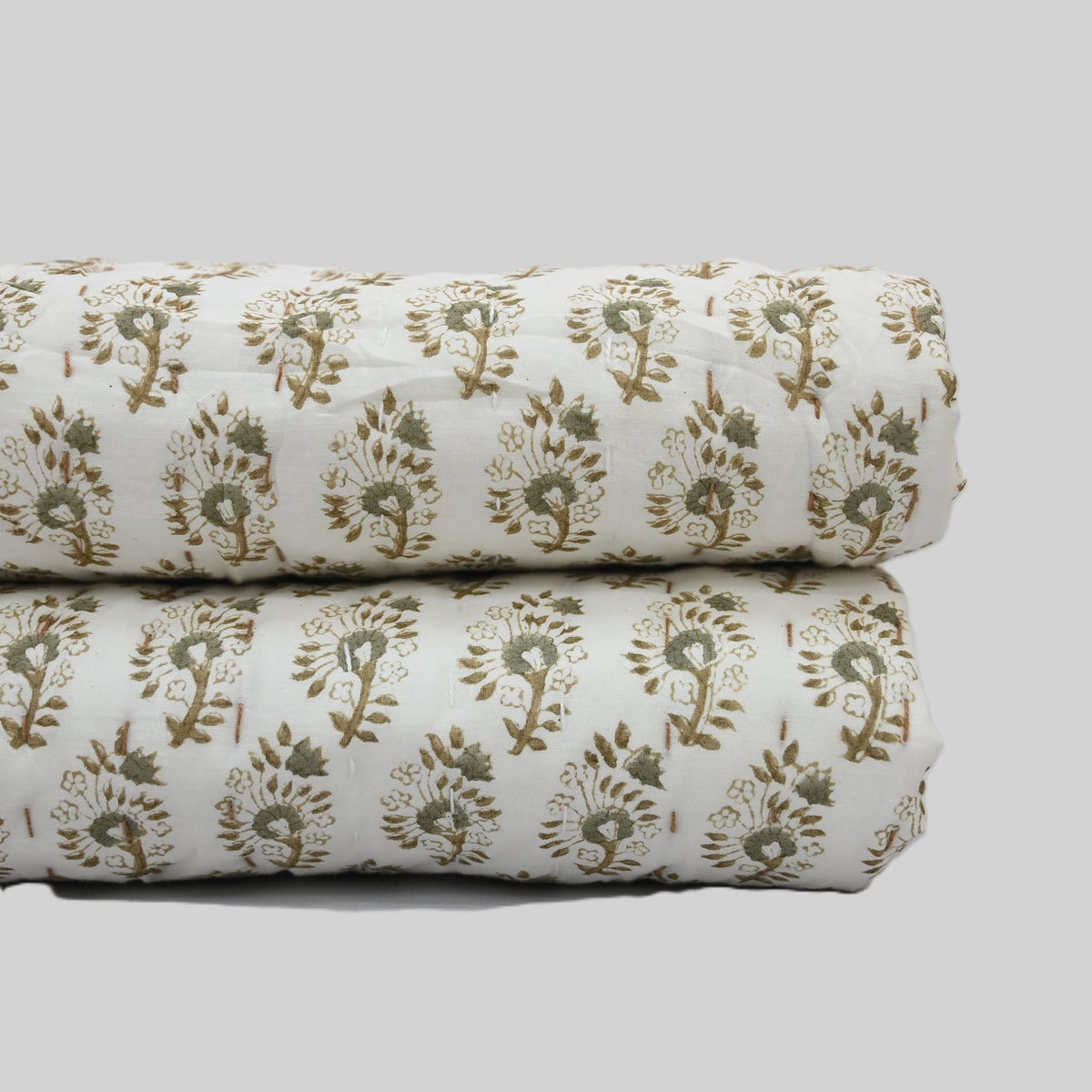 Theo Floral Hand Block Printed Quilt