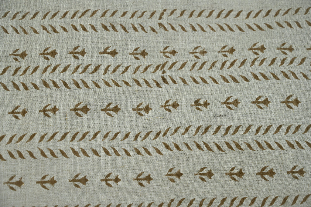 Luna Floral Hand Block Print Linen Fabric by the Yard 19