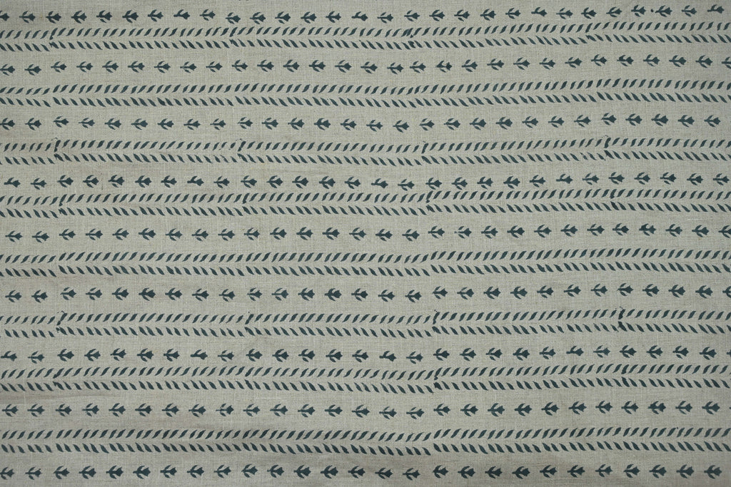 Luna Floral Hand Block Print Linen Fabric by the Yard 19
