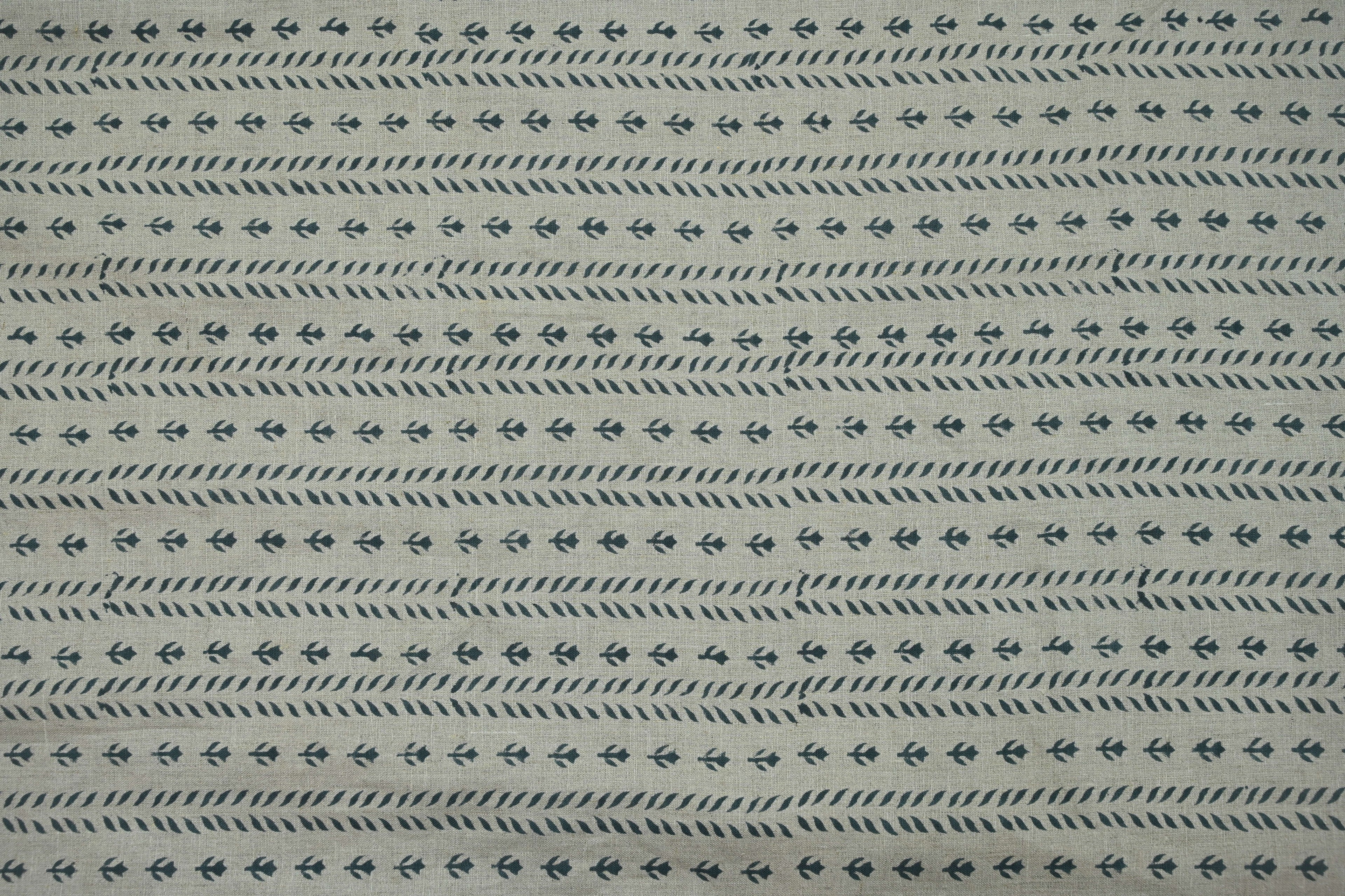 Luna Floral Hand Block Print Linen Fabric by the Yard 19