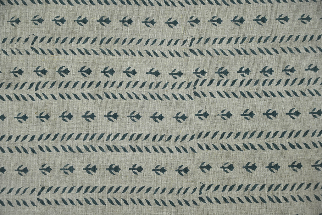 Luna Floral Hand Block Print Linen Fabric by the Yard 19