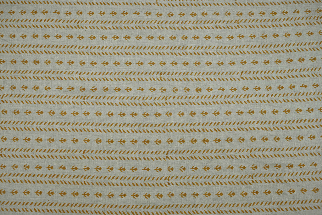 Luna Floral Hand Block Print Linen Fabric by the Yard 19