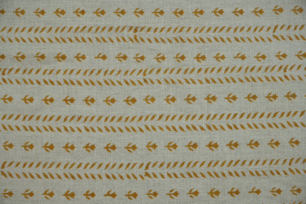 Luna Floral Hand Block Print Linen Fabric by the Yard 19