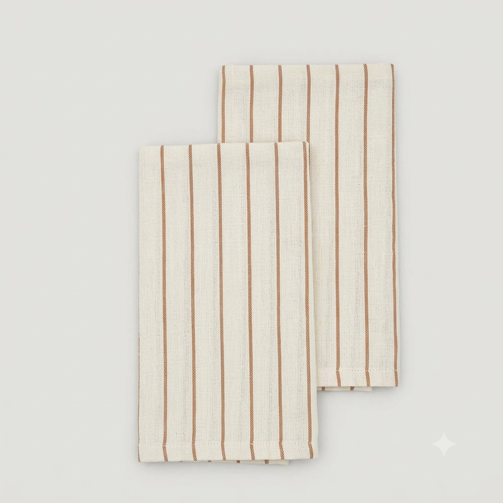 Jude Striped Linen Dinner Napkin