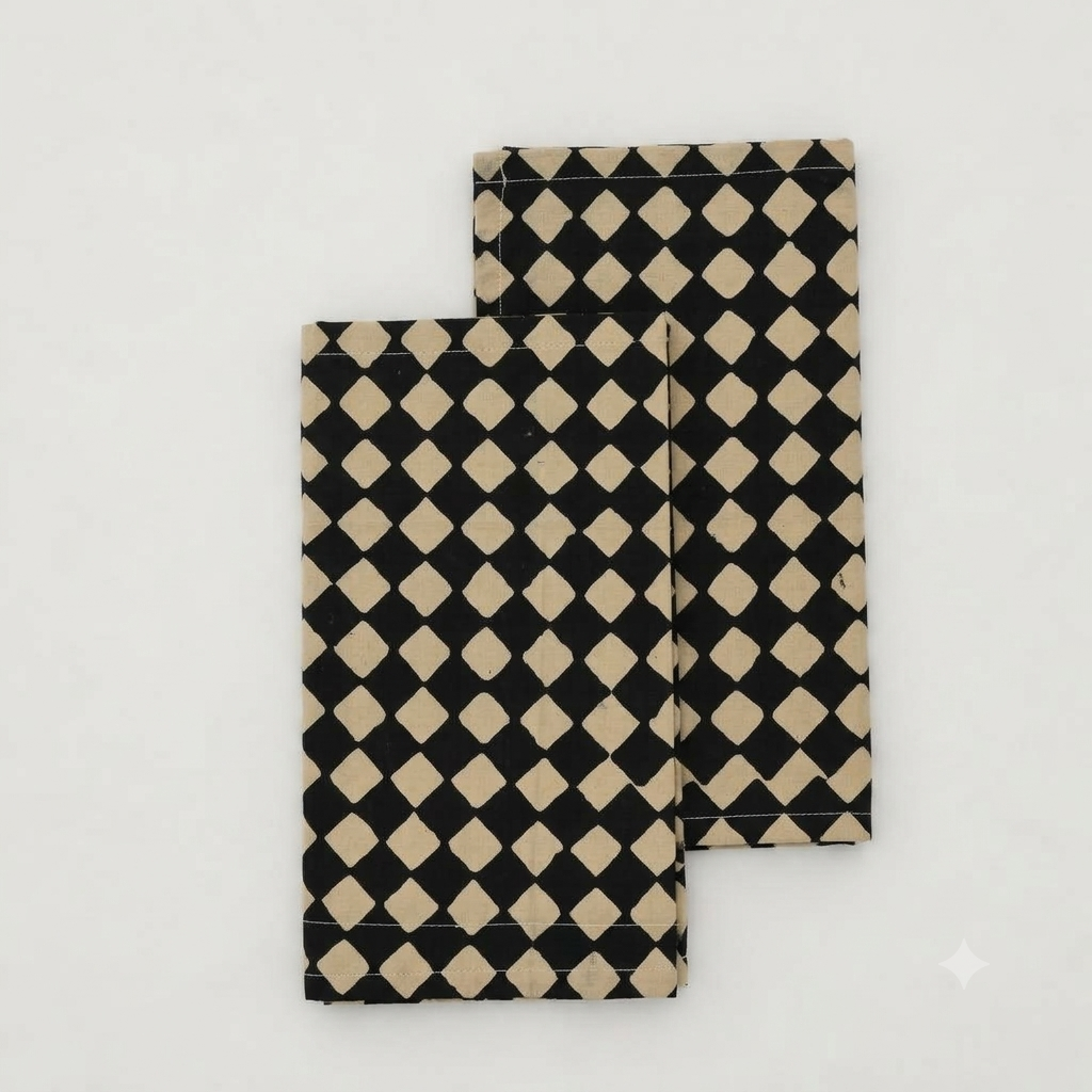 Canyon Geometric Cotton Dinner Napkin