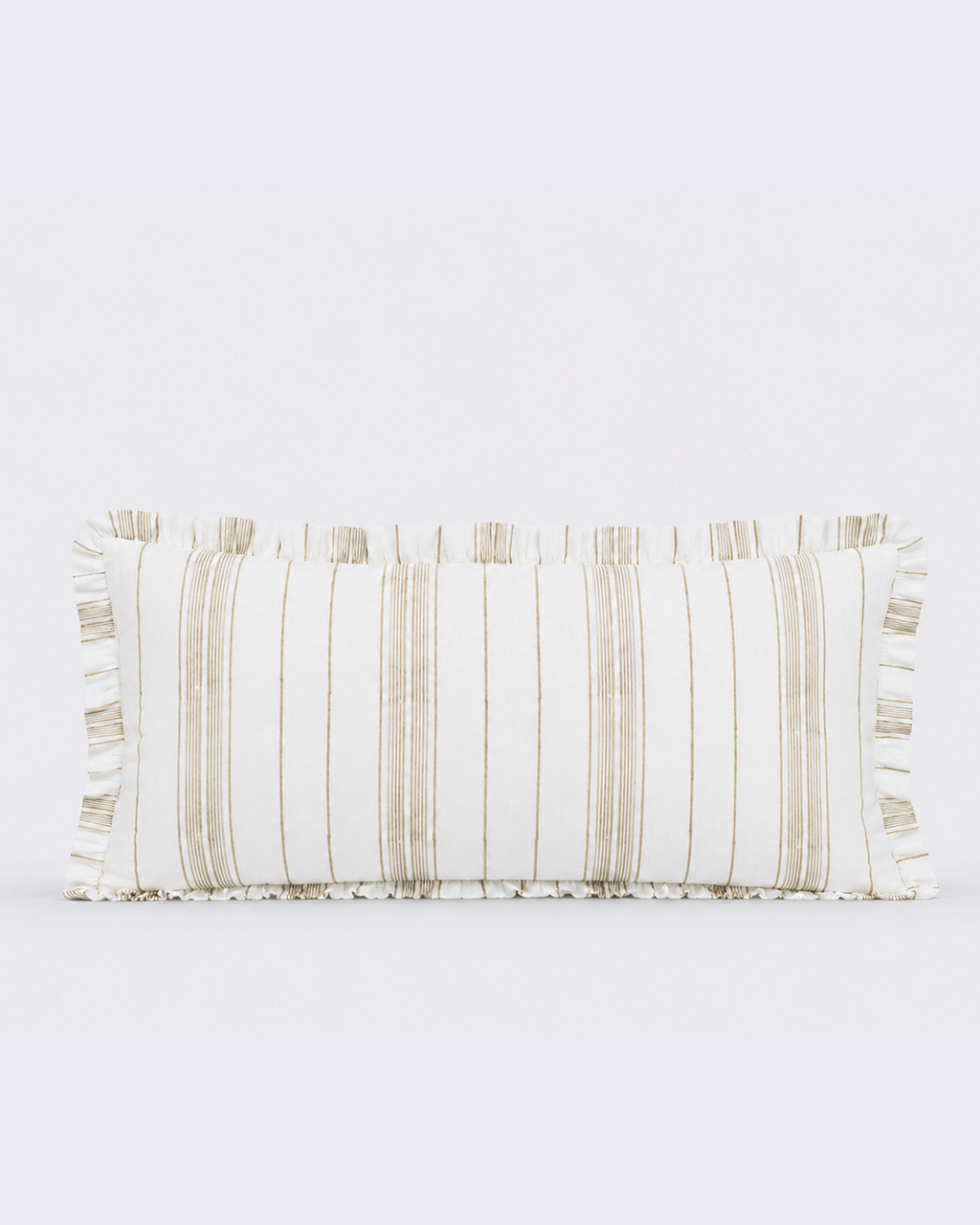 Golden Pinstripe Cotton Duvet Cover Set