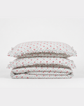 Crimson Floral Cotton Duvet Cover Set