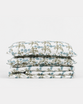 Blush Pink Floral Hand Block Print Linen Duvet Cover
