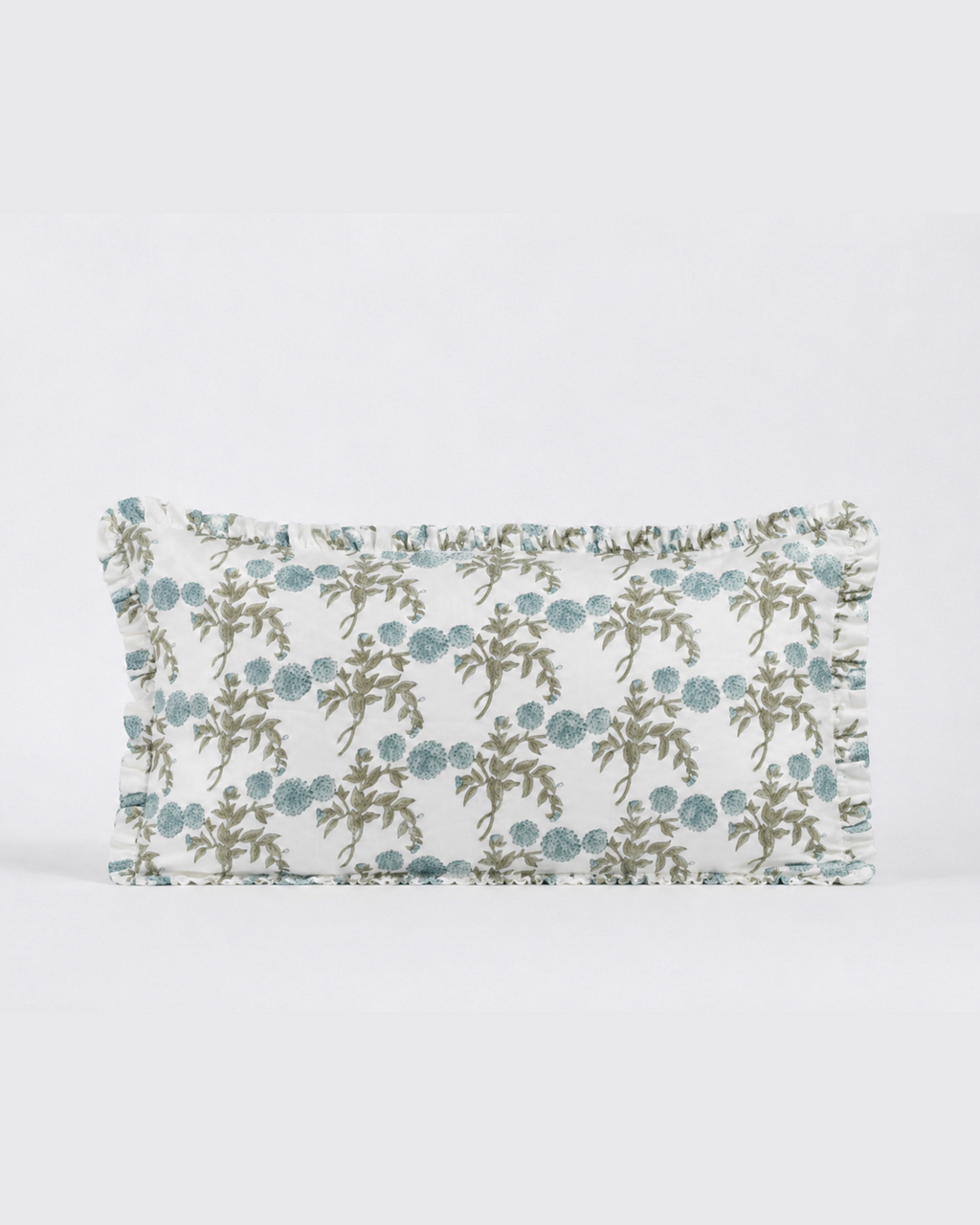 Blush Pink Floral Hand Block Print Linen Duvet Cover