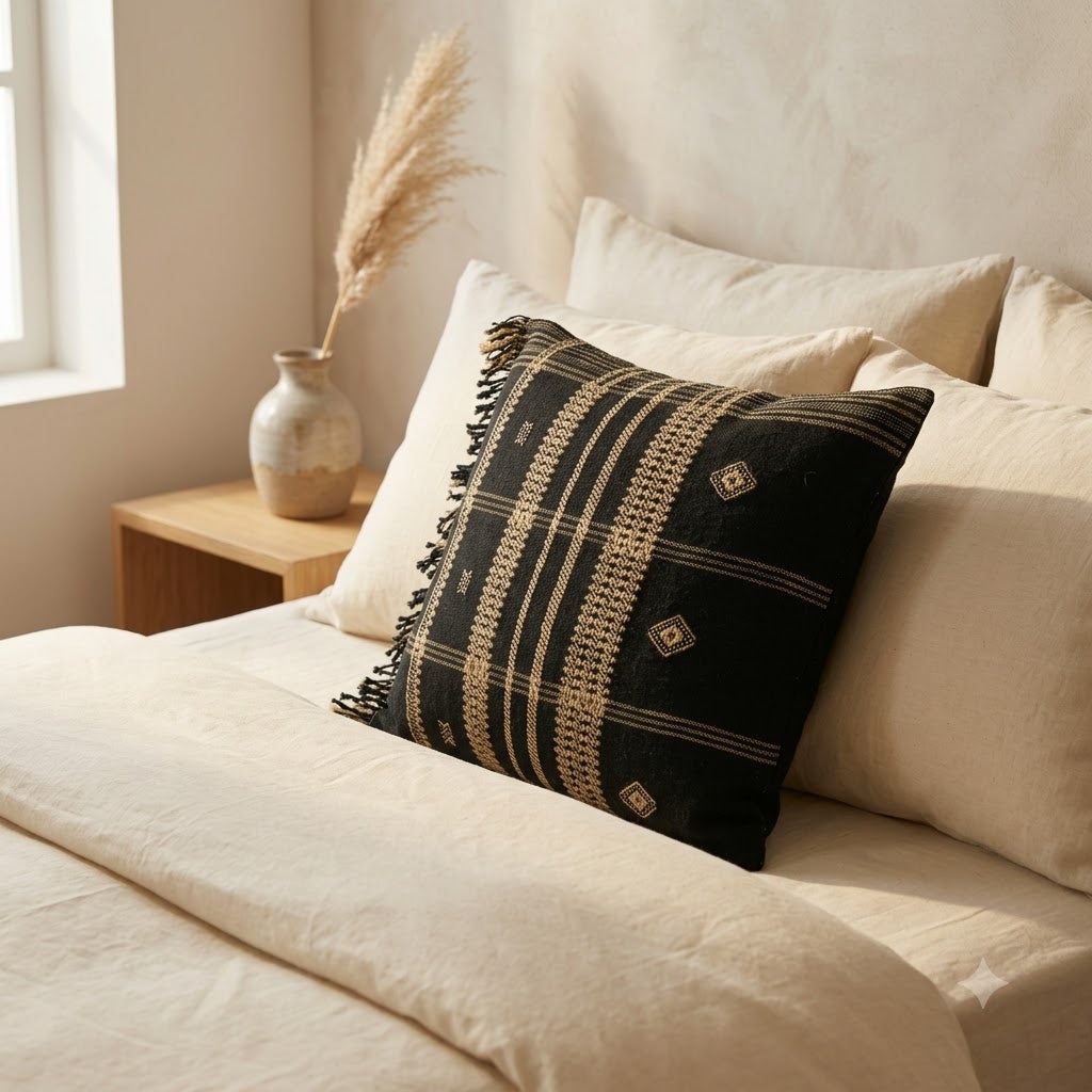 Zachary Textured Tribal Cushion