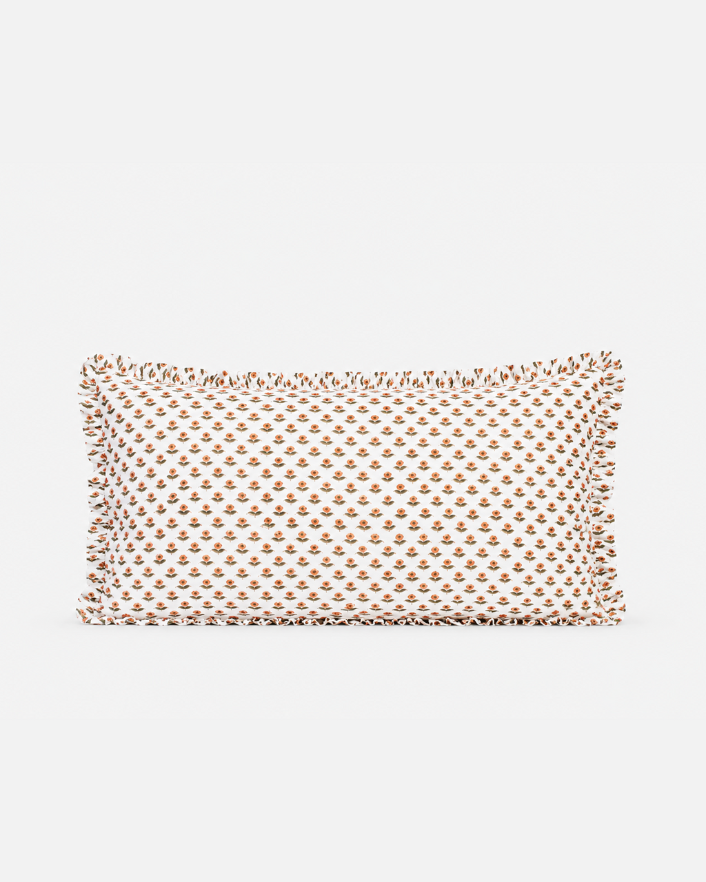 Terracotta Floral Cotton Duvet Cover Set