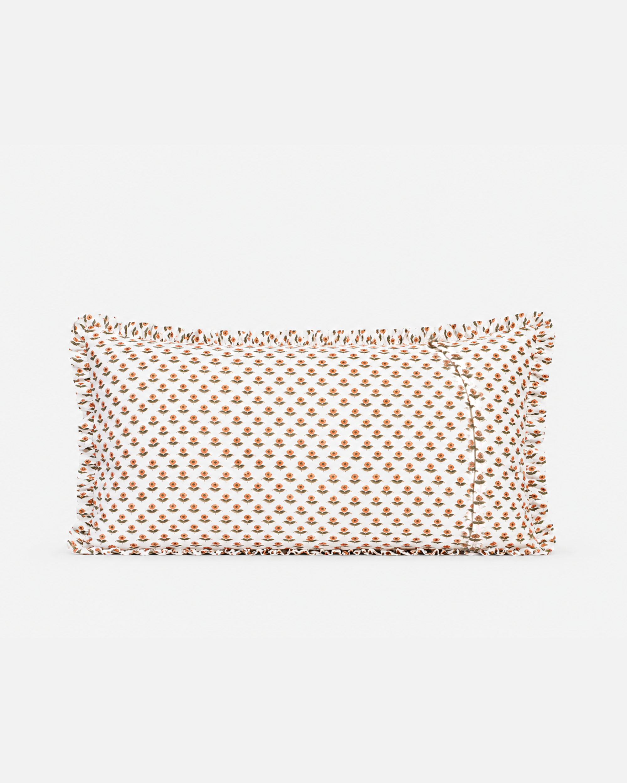 Terracotta Floral Cotton Duvet Cover Set