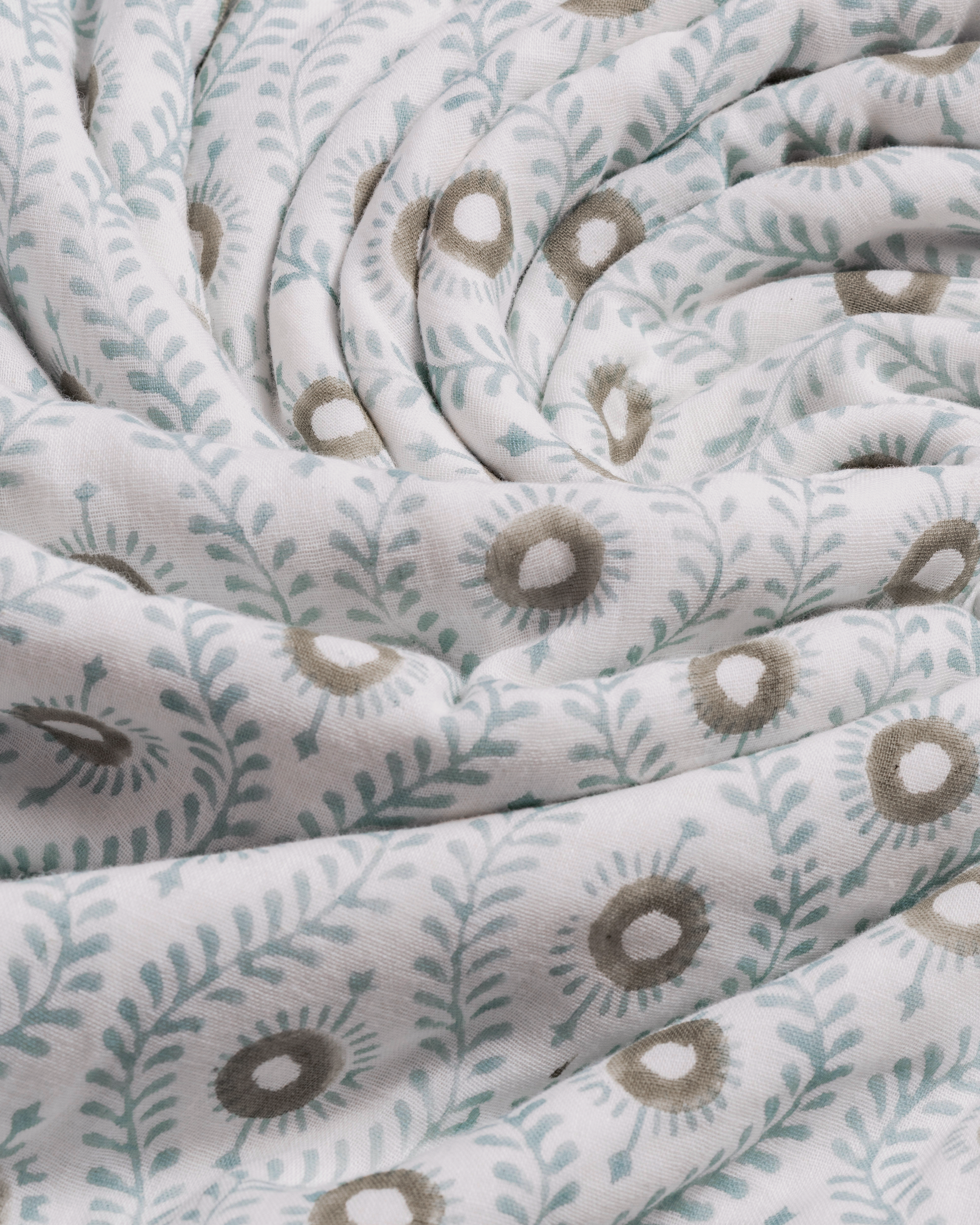 Olive Medallion Cotton Duvet Cover Set