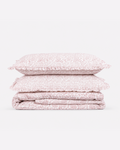 Dusty Rose Botanical Cotton Duvet Cover Set