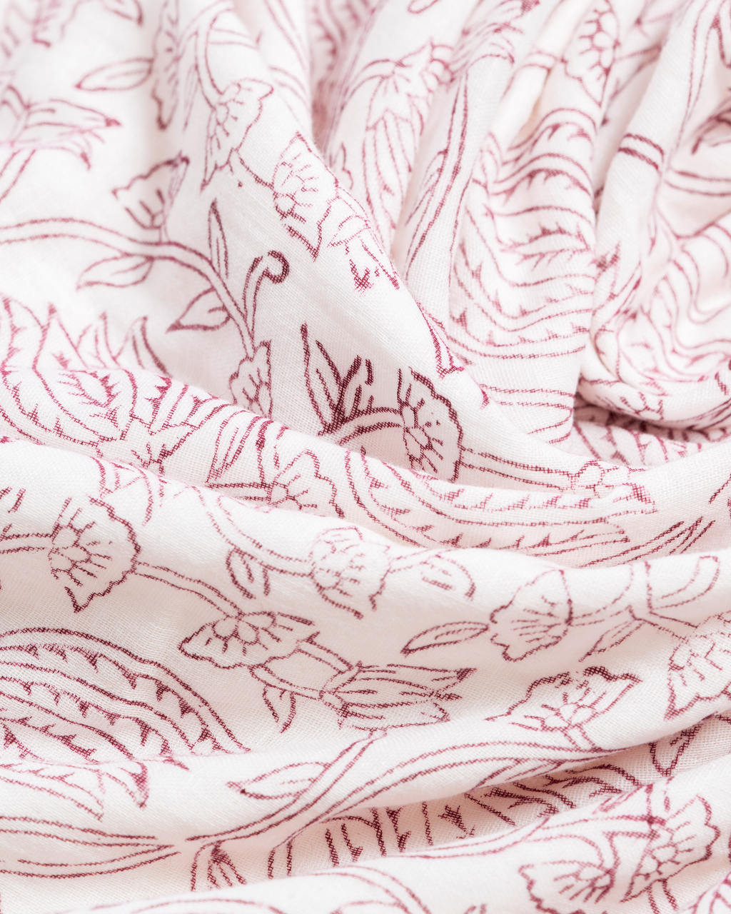 Dusty Rose Botanical Cotton Duvet Cover Set