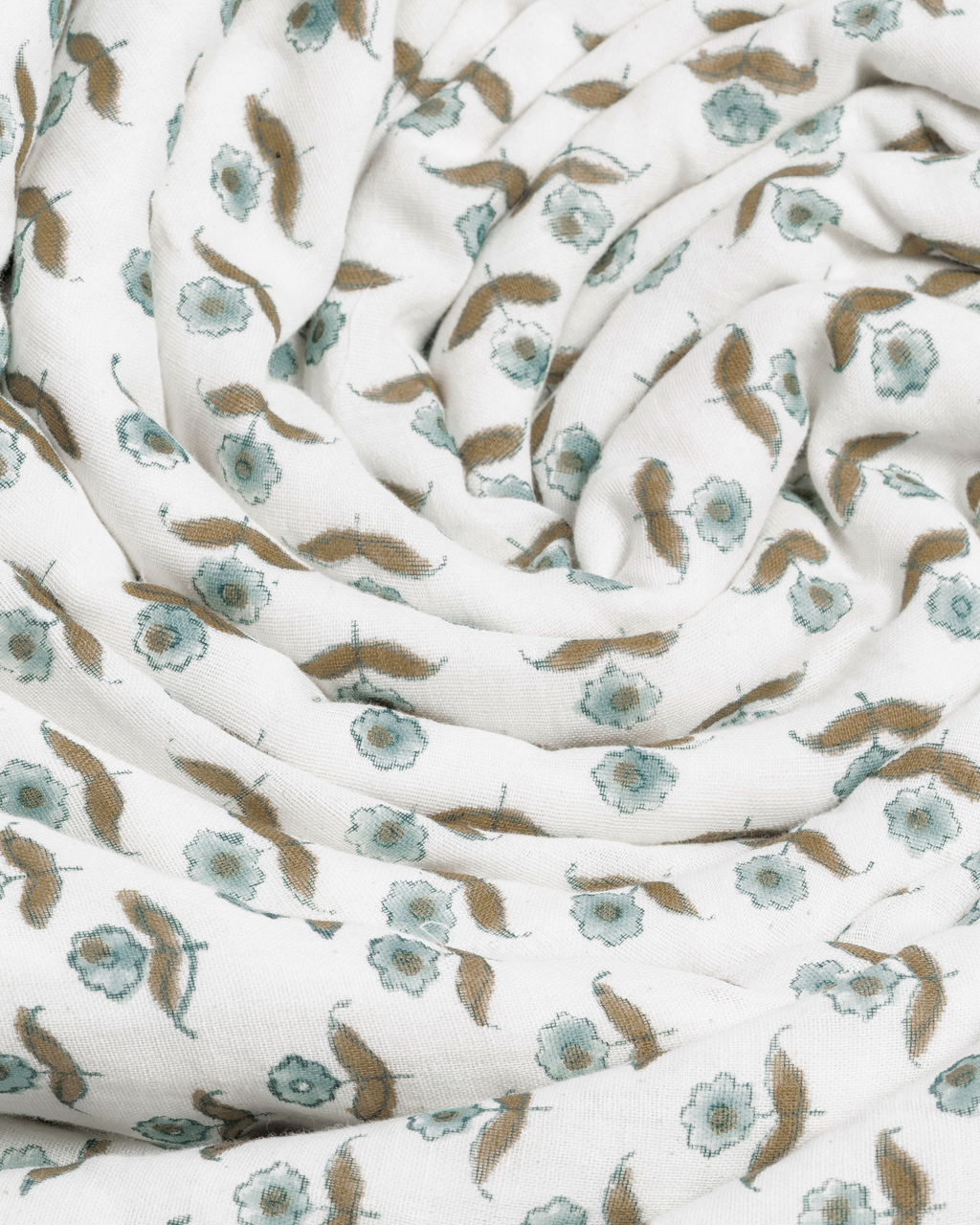 Blue Ditsy Floral Cotton Duvet Cover Set