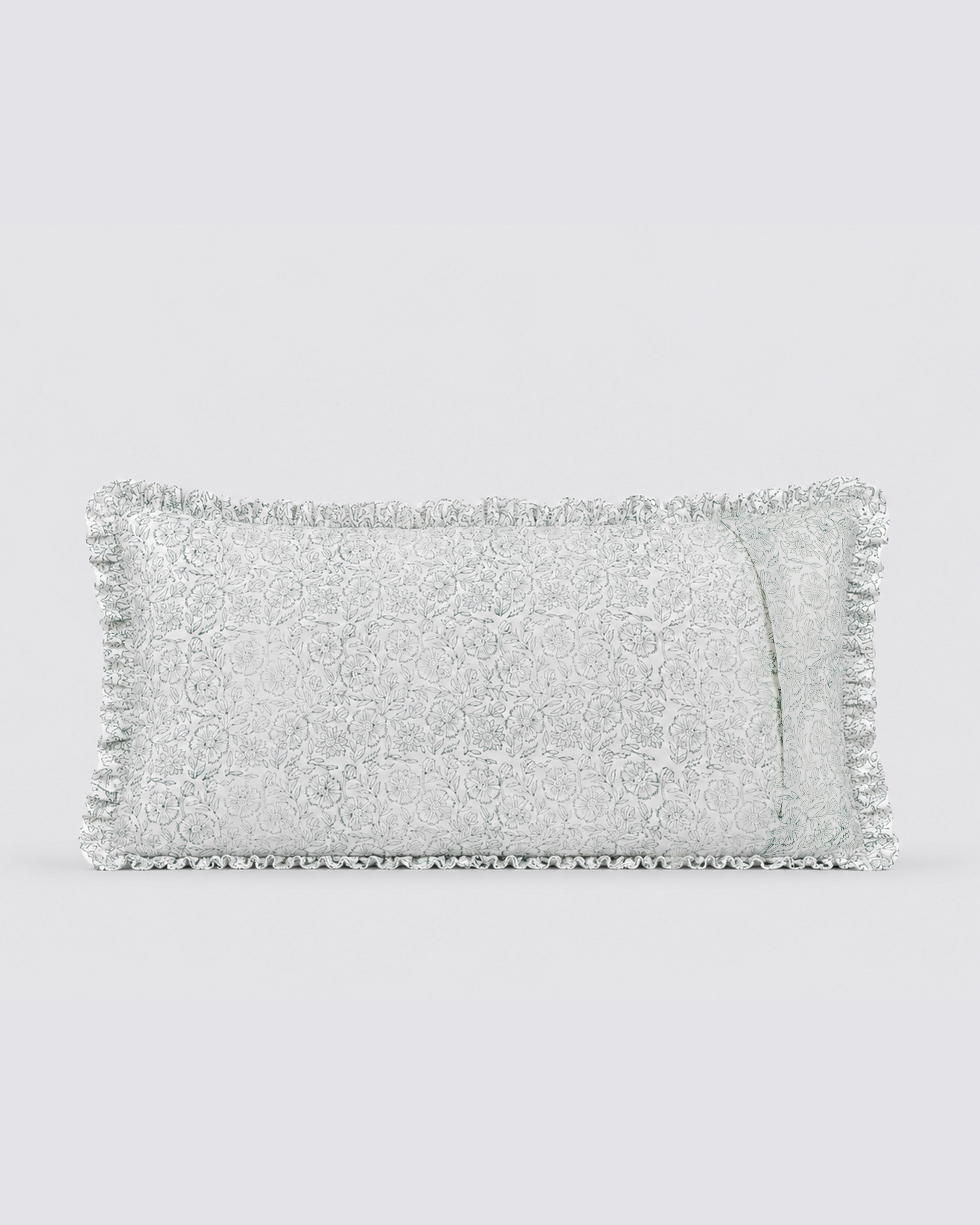 Sage Botanical Cotton Duvet Cover Set