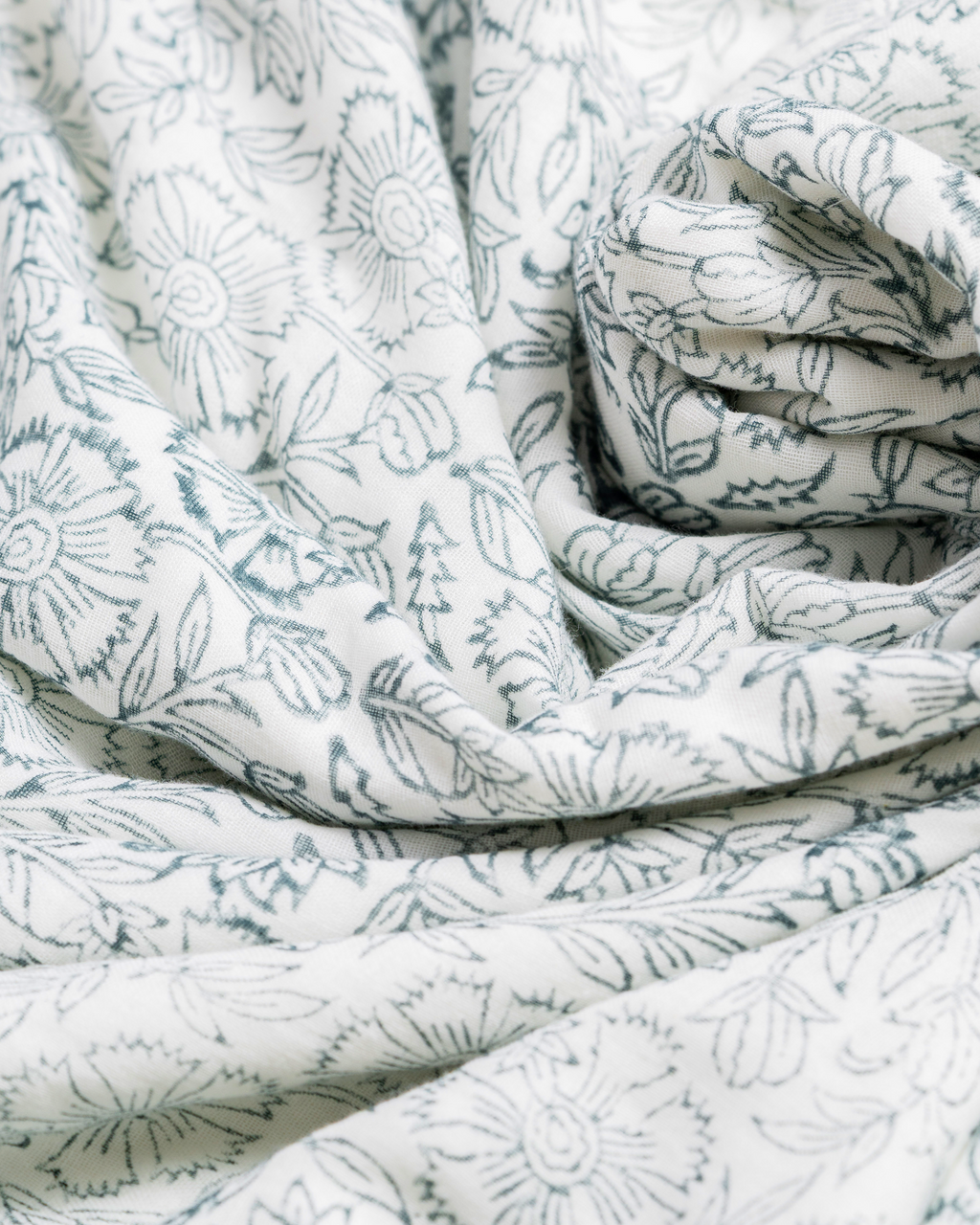 Sage Botanical Cotton Duvet Cover Set