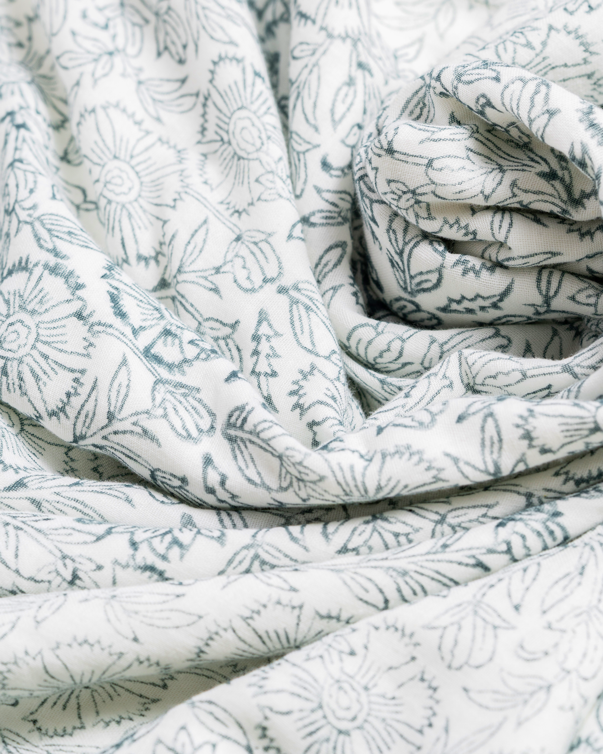 Sage Botanical Cotton Duvet Cover Set
