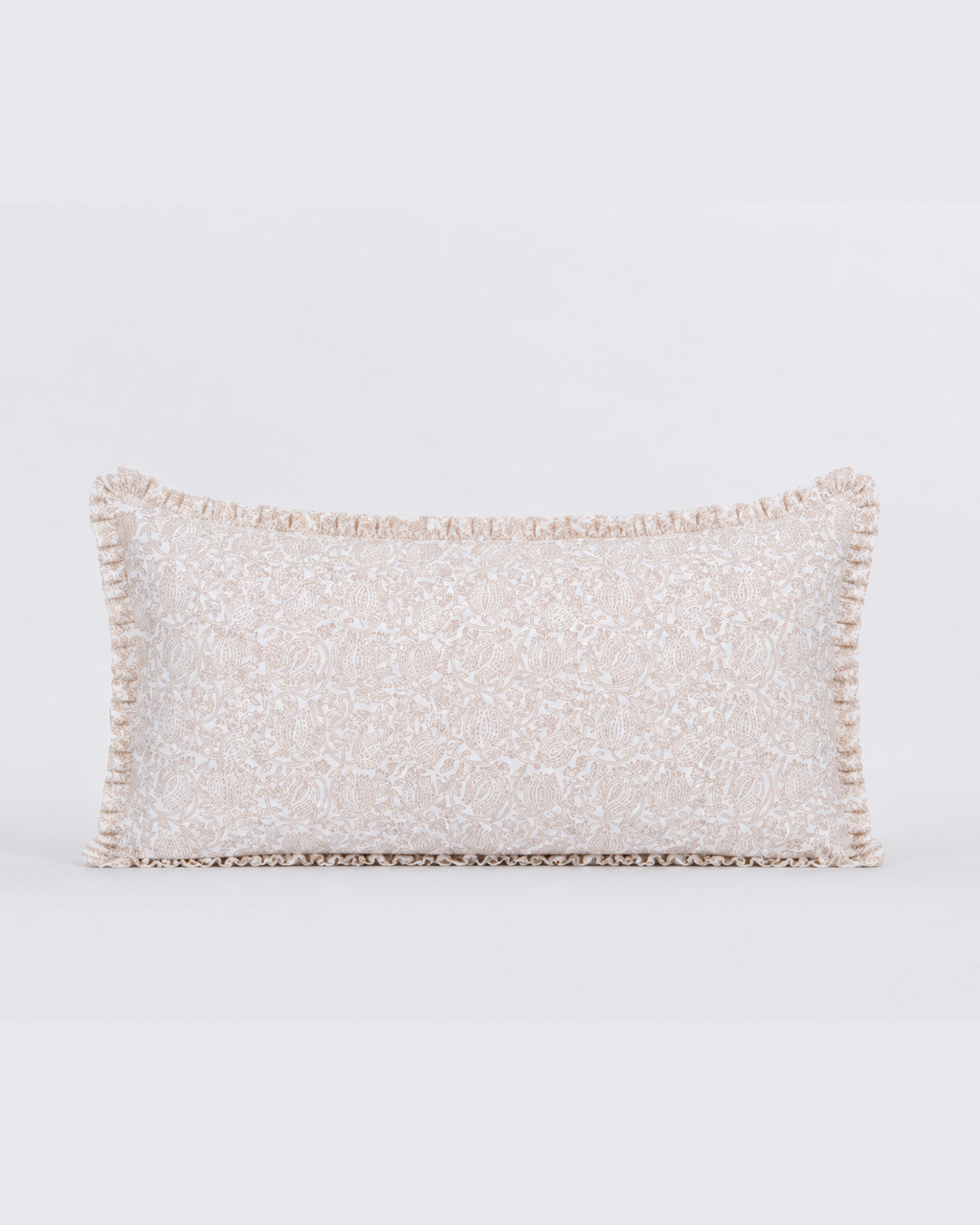 Beige Botanical Cotton Duvet Cover Set