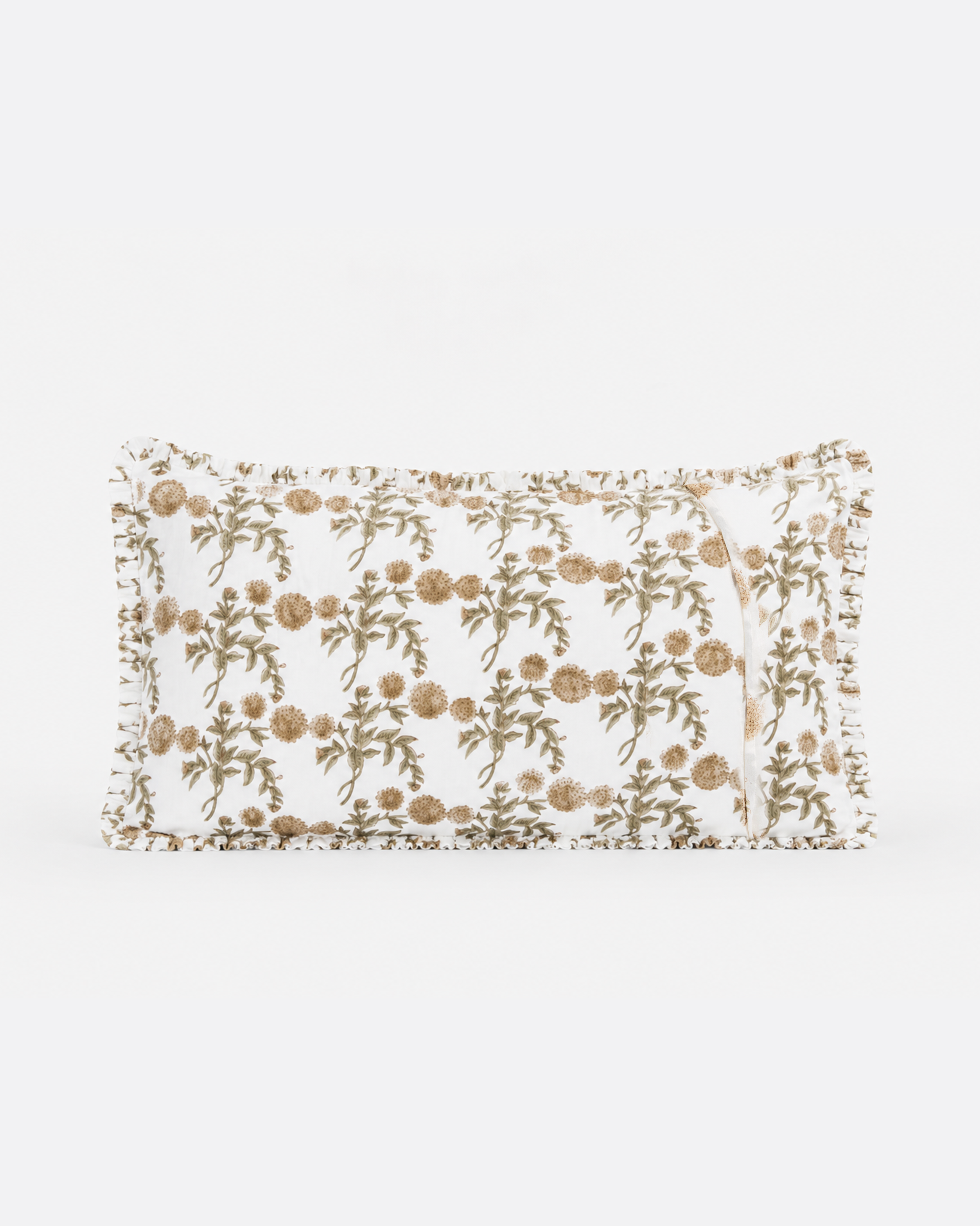 Golden Botanical Cotton Duvet Cover Set