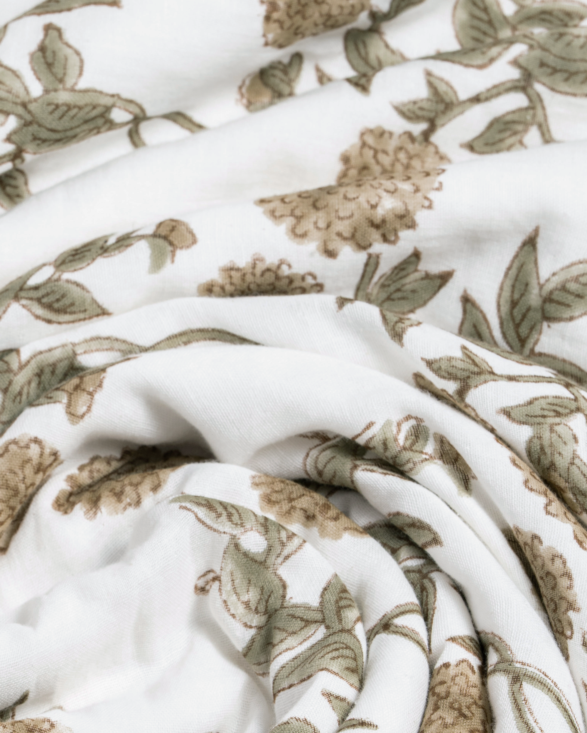 Golden Botanical Cotton Duvet Cover Set